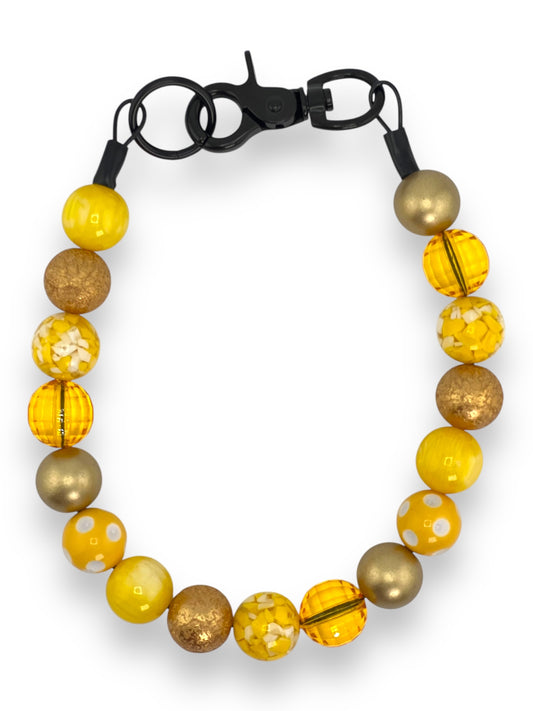 GOLDEN POLKA POP BEADED COLLAR - PREMADE