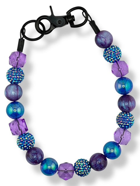 PURPLE GALAXY BEADED COLLAR - PREMADE