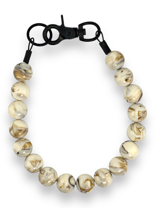 IVORY MARBLE BEADED COLLAR - PREMADE
